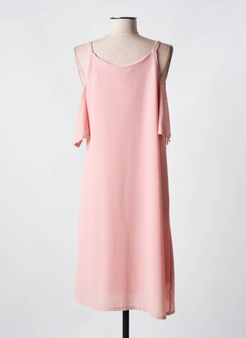 Robe mi-longue rose ROMEO POUR JULIETTE pour femme