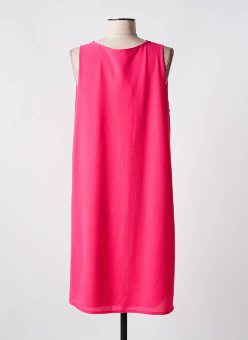 Robe mi-longue rose fonce ROMEO POUR JULIETTE pour femme