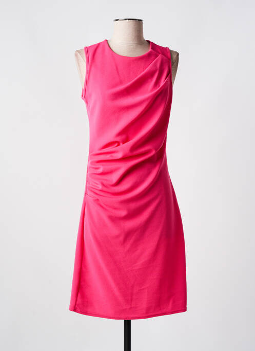 Robe mi-longue rose fonce ROMEO POUR JULIETTE pour femme