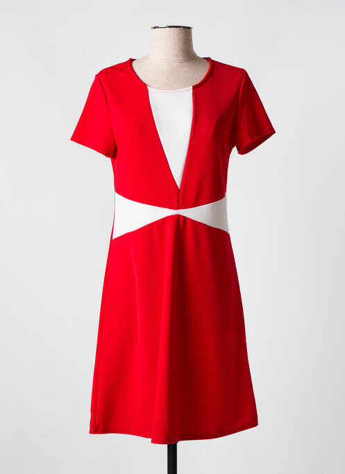 Robe mi-longue rouge ROMEO POUR JULIETTE pour femme
