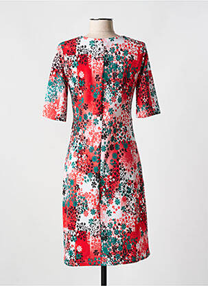 Robe mi-longue imprimé fantaisie manches courtes rouge ROMEO POUR JULIETTE femme