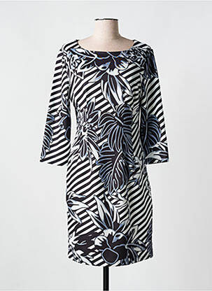 Robe mi-longue manches 3/4 manches 3/4 noir FOR HER PARIS femme