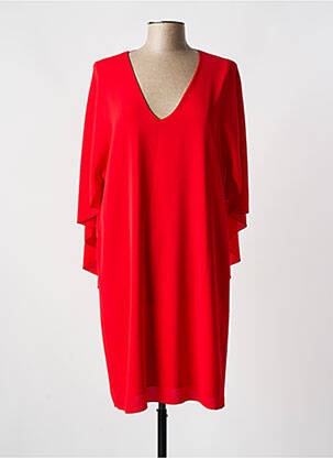 Robe mi-longue manches courtes manches courtes rouge HOLLY & JOEY femme