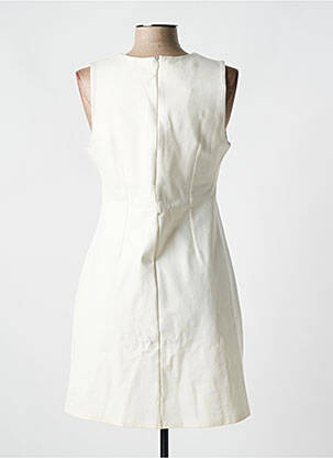 Robe mi-longue imprimé fantaisie sans manche blanc NANA BAILA femme