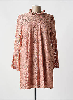 Robe courte coupe évasée manches longues rose ROMEO POUR JULIETTE femme