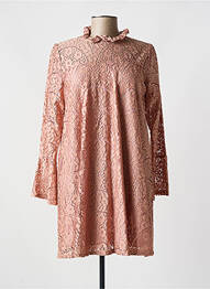 Robe courte coupe évasée manches longues rose ROMEO POUR JULIETTE femme