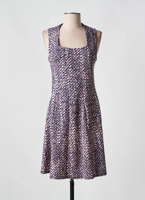 Robe mi-longue imprimé fantaisie fines bretelles noir ROMEO POUR JULIETTE femme