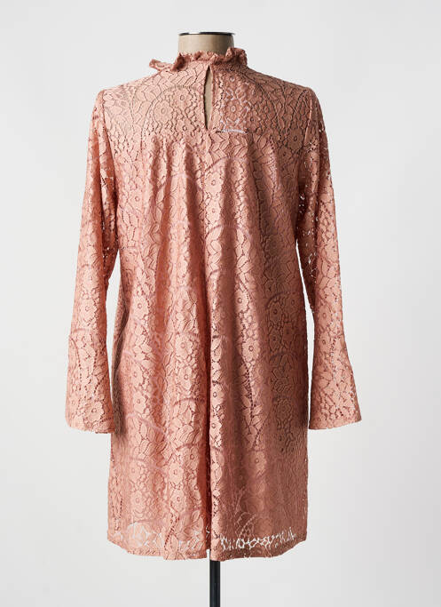 Robe courte coupe évasée manches longues rose ROMEO POUR JULIETTE femme