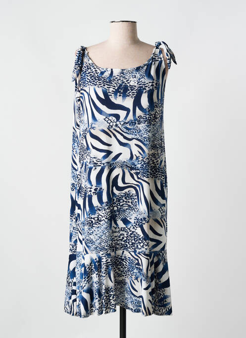 Robe mi-longue bleu WEEK END A PARIS pour femme