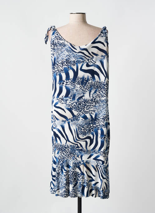 Robe mi-longue bleu WEEK END A PARIS pour femme