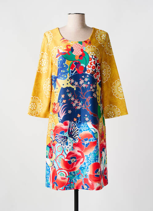 Robe mi-longue jaune FOR HER PARIS pour femme