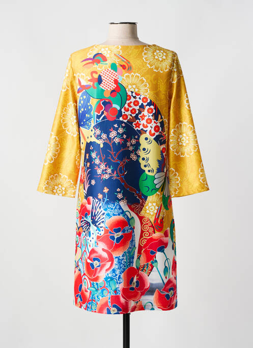 Robe mi-longue jaune FOR HER PARIS pour femme