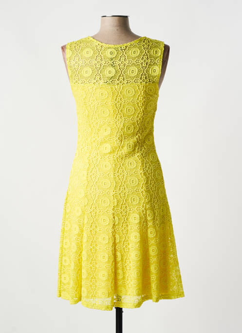 Robe mi-longue jaune PARISIENNE pour femme