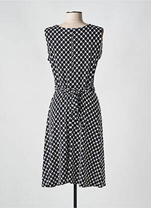 Robe mi-longue imprimé fantaisie sans manche noir PARISIENNE femme