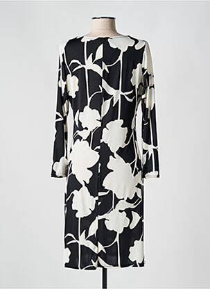 Robe mi-longue imprimé fantaisie manches longues noir ROMEO POUR JULIETTE femme