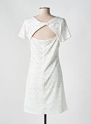 Robe courte manches courtes manches courtes blanc ROMEO POUR JULIETTE femme