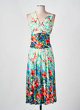 Robe longue vert PARISIENNE pour femme