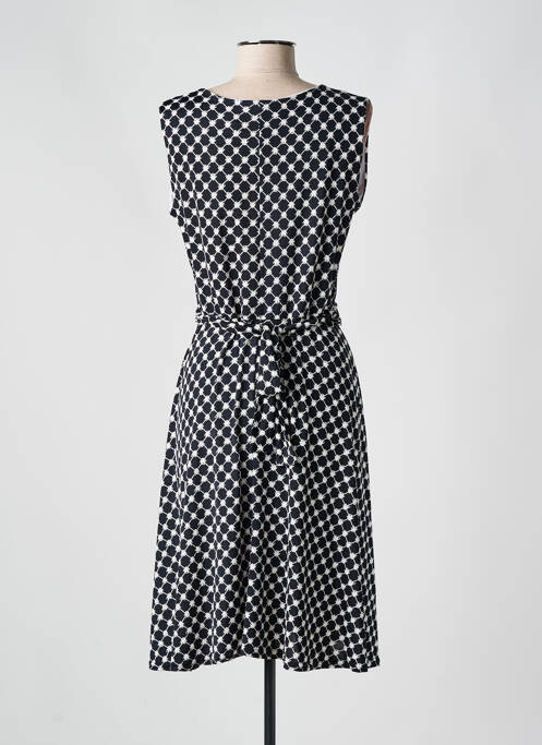Robe mi-longue imprimé fantaisie sans manche noir PARISIENNE femme