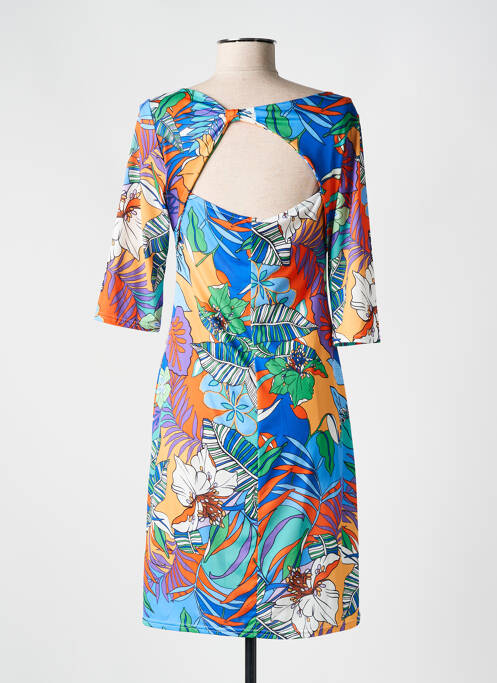 Robe mi-longue bleu ROMEO POUR JULIETTE pour femme