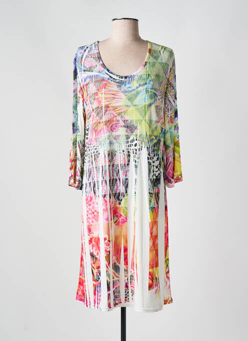 Robe mi-longue vert PARISIENNE pour femme