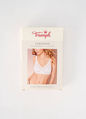 Soutien-gorge tissage dentelle haut soutien-gorge emboitant blanc TRIUMPH femme