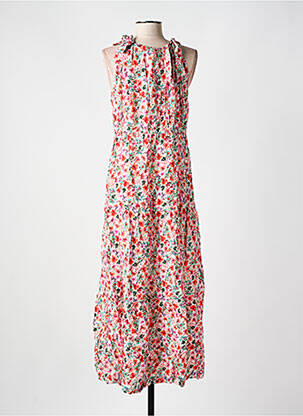 Robe longue imprimé fleurs sans manche rouge CYELL femme