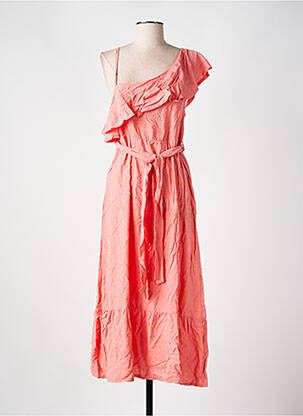Robe mi-longue sans manche sans manche orange CYELL femme