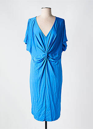 Robe mi-longue manches courtes manches courtes bleu CYELL femme