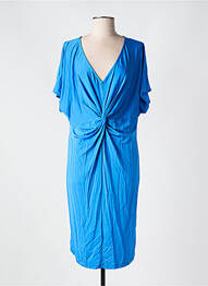 Robe mi-longue manches courtes manches courtes bleu CYELL femme