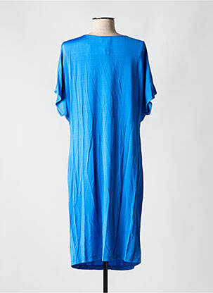 Robe mi-longue manches courtes manches courtes bleu CYELL femme