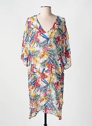 Robe de plage tissage crêpe blanc CYELL femme