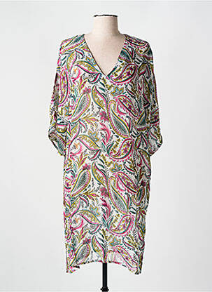 Robe de plage tissage crêpe vert CYELL femme