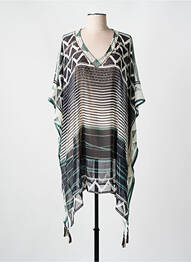 Robe de plage tissage crêpe noir MIRADONNA femme