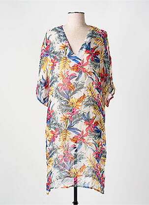 Robe de plage manches courtes blanc CYELLE femme