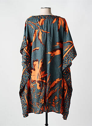 Robe de plage manches 3/4 orange MIRADONNA femme