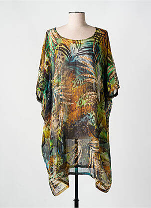 Robe de plage tissage crêpe vert AMORESSA femme