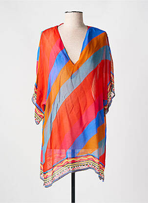 Robe de plage tissage crêpe orange CYELL femme