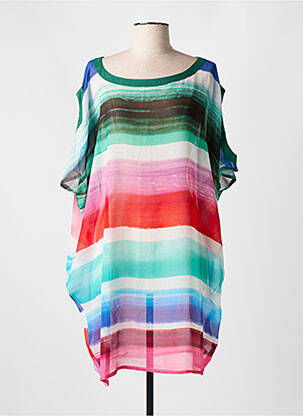 Robe de plage tissage crêpe rouge MIRADONNA femme