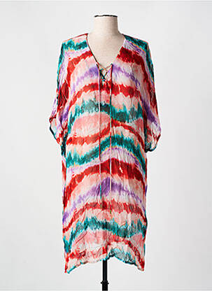Robe de plage tissage crêpe rouge CYELL femme