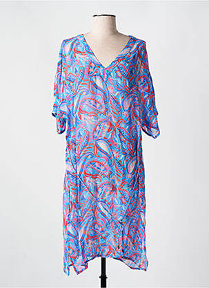 Robe de plage tissage crêpe bleu CYELL femme