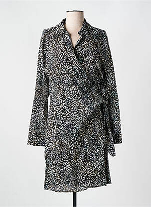 Robe mi-longue manches longues manches longues noir CYELL femme