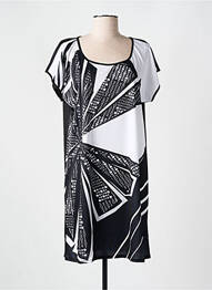 Robe de plage coupe fluide noir MIRADONNA femme
