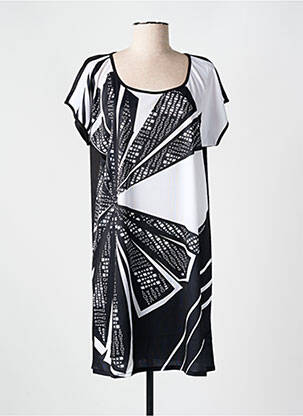 Robe de plage coupe fluide noir MIRADONNA femme
