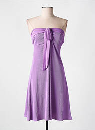 Robe courte coupe évasée sans manche violet CYELL femme