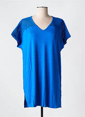 Tunique manches courtes bleu MIRADONNA pour femme seconde vue