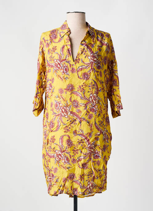 Robe mi-longue jaune CYELL pour femme