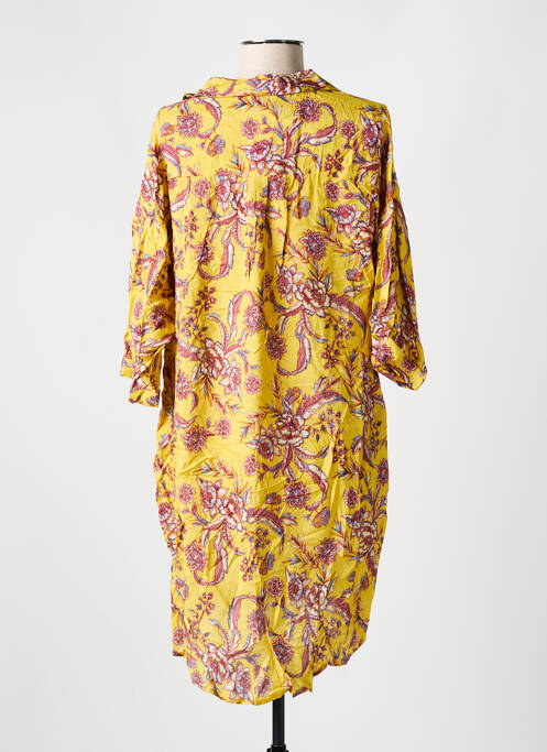 Robe mi-longue jaune CYELL femme