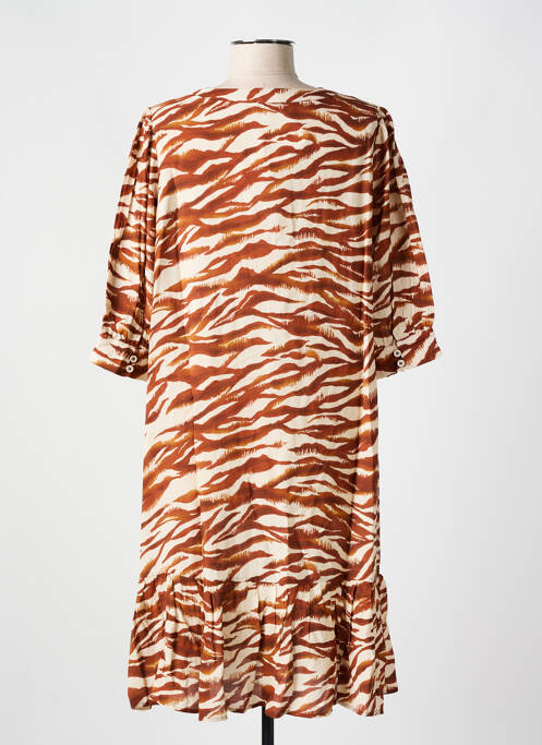 Robe mi-longue marron CYELL pour femme