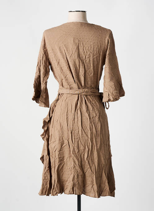 Robe mi-longue marron CYELL pour femme