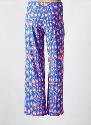 Pantalon droit taille élastique bleu CYELL femme